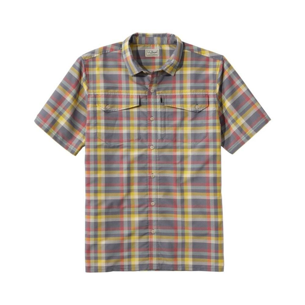 L.L. BEAN Men's SunSmart Cool Weave Shirt Short-Sleeve Size L